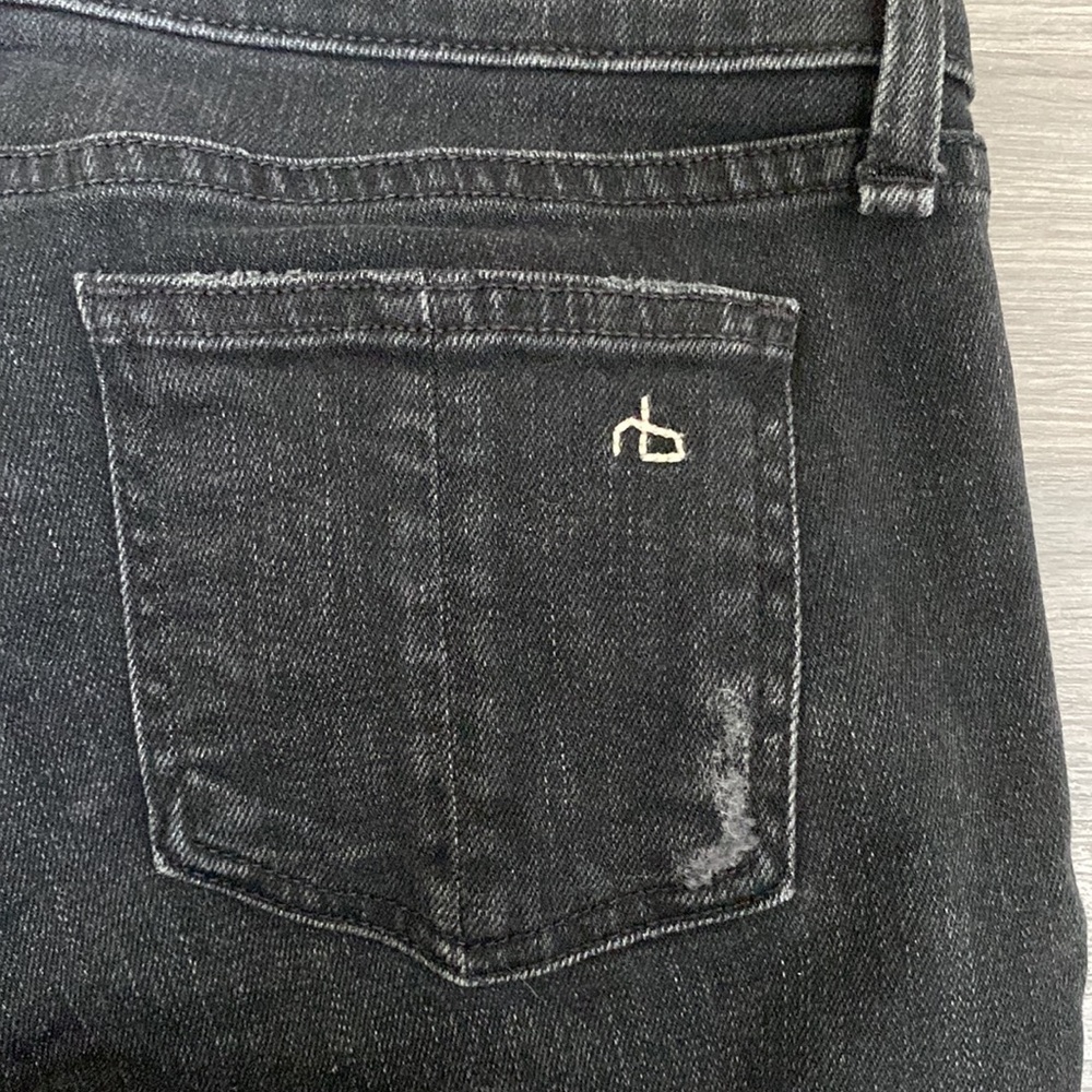 rag & bone Black High-Rise Distressed Skinny Jeans - Picture 16 of 16